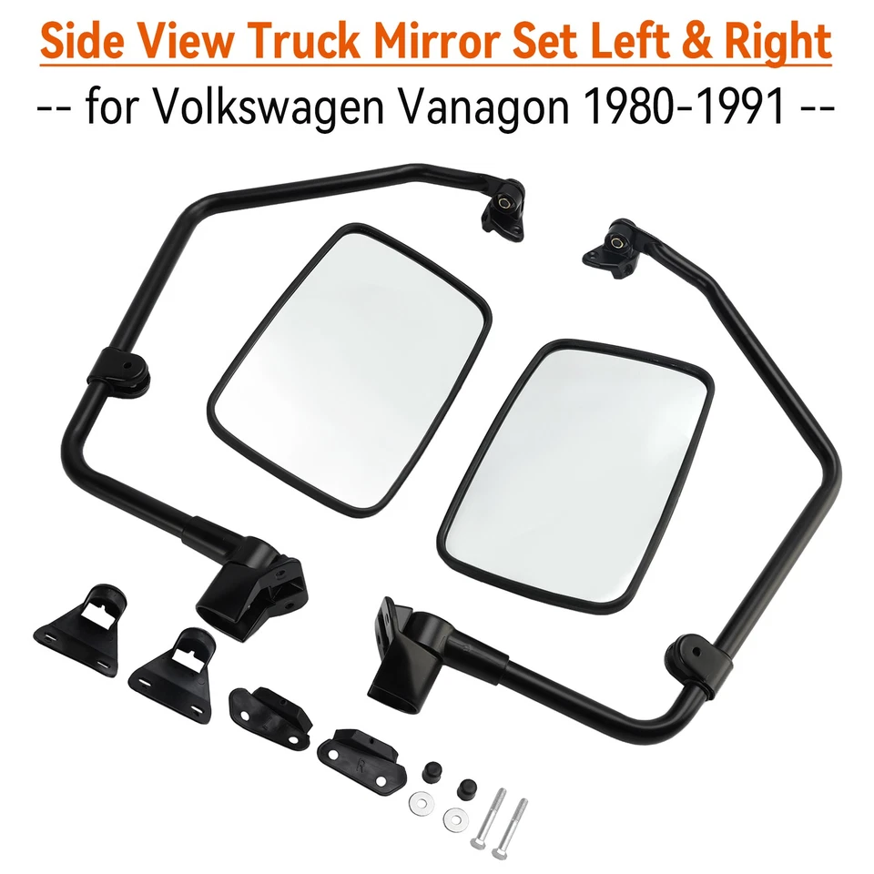 Side View Truck Mirror Set Left & Right for Volkswagen Vanagon 1980-1991 - Image 1 of 4
