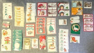 Lot Of 50+ Vintage Christmas Gift Name Tags Unused Retro Holiday Ephemera - Picture 1 of 6