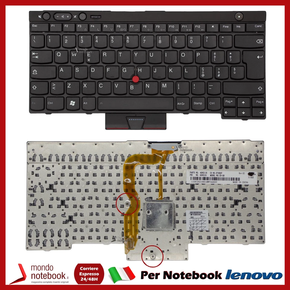 Clavier Italien LENOVO THINKPAD X230 T430 L430 L530 T530 W530 04X1332