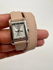Michael Kors Taylor Uhr MK2440 Funktioniert Silberfarben Rosa Blush Wickel Leder Str - Bild 1 von 5