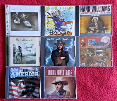 Лот из 8 компакт-дисков Hank Williams, Hank Williams Jr, Hank Williams III...Risin Outlaw, - Изображение 1 из 4