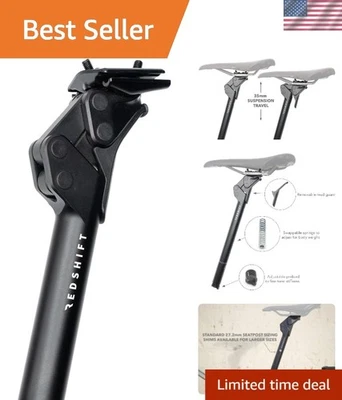 Tija de sillín con suspensión ShockStop de aluminio sintonizable - 35 mm de recorrido para una conducción suave Foto 1 de 4