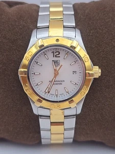 Reloj para mujer Tag Heuer Aquaracer WAF1424 esfera blanca fecha 27 mm cuarzo suizo - Imagen 1 de 8