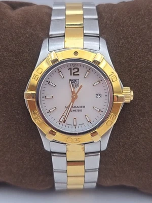 Reloj para mujer Tag Heuer Aquaracer WAF1424 esfera blanca fecha 27 mm cuarzo suizo Foto 1 de 4