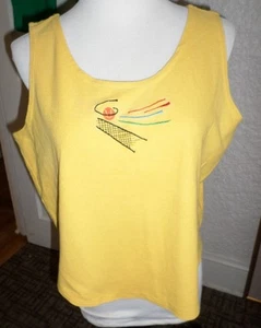 LILY'S OF BEVERLY HILL TENNIS CROP TANK TOP MISSES L - Picture 1 of 2