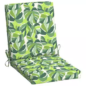 Mainstays 37" L x 19.5" W Green Monstera 1 Piece Rectangle Outdoor Chair Cushion - Picture 1 of 5