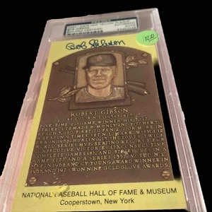 Bob Gibson Psa Slabbed Hof Plaque - Picture 1 of 3