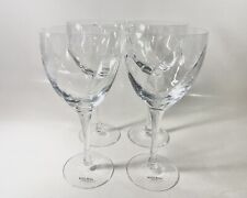 4x Kosta Boda Chateau Bertil Vallien Clear Wine Glasses 19 cm