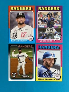 2024 Topps Heritage Texas Rangers Team Lot Eovaldi Heim Duran Grossman - Picture 1 of 2