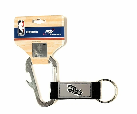 San Antonio Spurs Premium Carabiner Clip Bottle Opener Keychain Combo Basketball Cover