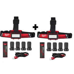 Faro de sombrero duro de bajo perfil MILWAUKEE 600 lúmenes LED REDLITHIUM USB (paquete de 2) - Imagen 1 de 11