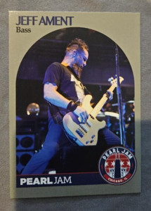 2018 Jeff Ament Pearl Jam Chicago Wrigley Field Trading Baseball Card Hoops B