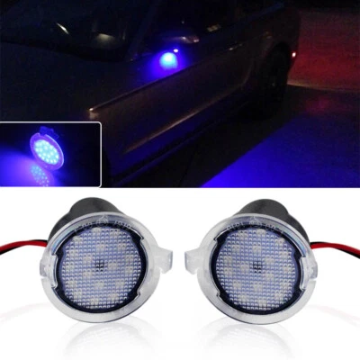Blue LED Side Mirror Puddle High Power Lights Fits Ford 2009-14 Ford F150 RAPTOR - Image 1 of 4