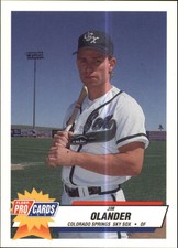 1993 Colorado Springs Sky Sox Fleer/ProCards #3099 Jim Olander