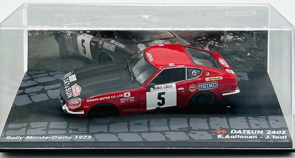 EBOND Modellino Datsun 240Z - Rally Monte Carlo 1972 - R.Aaltonen - 1:43 - 0514 - Immagine 1 di 1