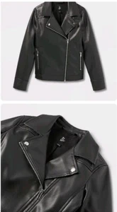 Girls' Faux Leather Jacket - art class Black S(6/6x) #T9 - Picture 1 of 1