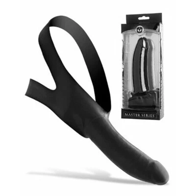 Face Fuk Strap On Black Dildo Mouth Gag Latex Head Gear Harness Fetish Sex Toy - Image 1 of 4