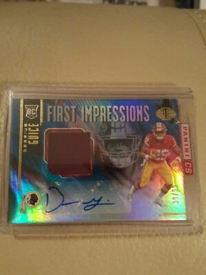 2018 illusions LSU Derrius Guice Rookie Patch Auto Autograph #30/99 redskins - Image 1 of 2