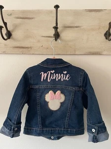 Minnie Jean Jacket for Toddler Girls, Jean Jacket with Minnie Decal and Patch - Picture 1 of 6