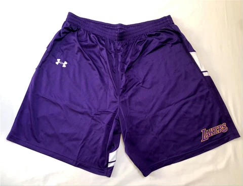Los Angeles Lakers LA Shorts Medium Under Armour Black Purple Shirt Jersey New Cover