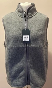 Chaleco Extraño Pez Para Hombre Talla M L Gris Escarcha Lester Reciclado Tejido Suave Cremallera Completa - Imagen 1 de 6