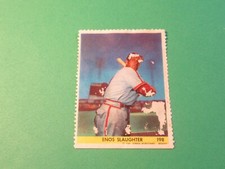 1949 EUREKA BASEBALL SPORTSTAMPS ENOS SLAUGHTER #198 ST LOUIS CARDINALS HOF