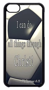 Soccer Football Religious Bible Quote Hard Back Case Cover For Apple iPod 7 6 5 - Picture 1 of 2