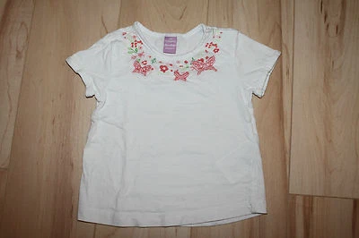 Süßes T-Shirt Dopodopo, Gr. 68, Top Zustand! Schmetterling-Blumen- Stickerei  - Bild 1 von 4