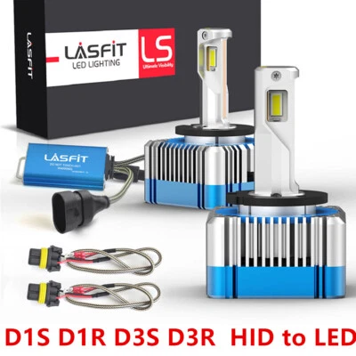 Lasfit D1S D1R D3S D3R LED Headlight Bulb HID Xenon Conversion Kit 11000LM 6000K - Image 1 of 4