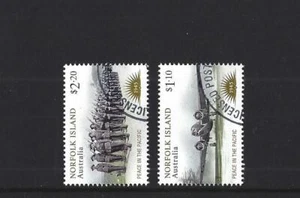 AUSTRALIA 2020 ISLA NORFOLK PACIFIC PAZ CONJUNTO DE 2 FINOS USADOS - Imagen 1 de 1