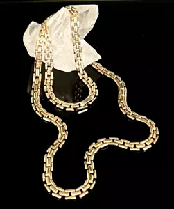 Collar de joyería vintage chapado en oro y pulsera a juego años 50-60 oro doble - Imagen 1 de 10