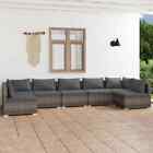 Vidaxl 7 Piece Garden Lounge Set With Cushions Poly Rattan Grey 3101893_v1