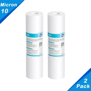 2 Pack 10 Micron 10"x2.5" Melt-Blown Whole House RO PP Sediment Water Filter NSF - Picture 1 of 11