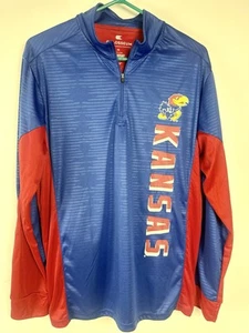 Kansas Jayhawks Colosseum 1/4 Zip Lightweight Long Sleeve Pullover Medium - Picture 1 of 7