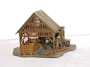 Faller 289, Feldscheune, kleine Sägemühle mit Figuren, Mini-Diorama, Vintage - Bild 1 von 6
