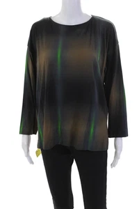 Bitte Kai Rand Womens Printed Crew Neck 3/4 Sleeve Blouse Top Brown Combo Size S - Picture 1 of 7