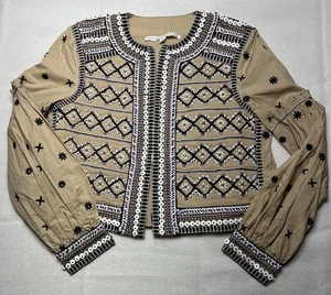 Chaqueta Veronica Barba Rocci Cuentas Talla XS Extra Pequeña Bordada - Imagen 1 de 8