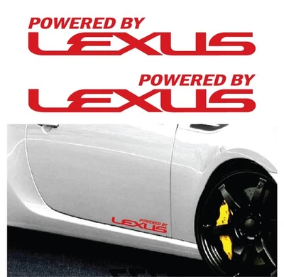 Par Rojo Powered by LEXUS Sport Racing Calcomanía Pegatina Emblema Logo Foto 1 de 3