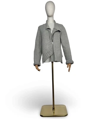 Suéter Asimétrico Lurdes Bergada Cremallera Cárdigan Tejido Envejecido Talla L Foto 1 de 4