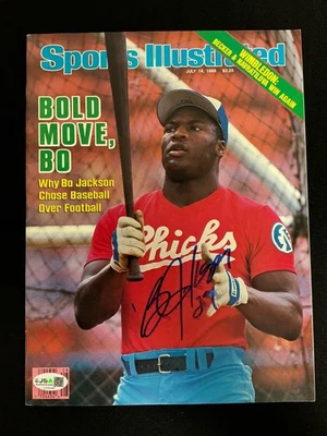 Revista Sports Illustrated firmada por Bo Jackson automática julio 1986 certificado de autenticidad JSA 589 Foto 1 de 4
