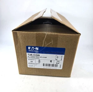 10er Box EATON T25-CGN 3/4" T Leerrohrkörper mit Deckel Neopren Dichtung - Bild 1 von 4
