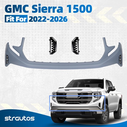 Fit for 2022-2026 GMC Sierra 1500 Front Upper Bumper Cover Fascia ...