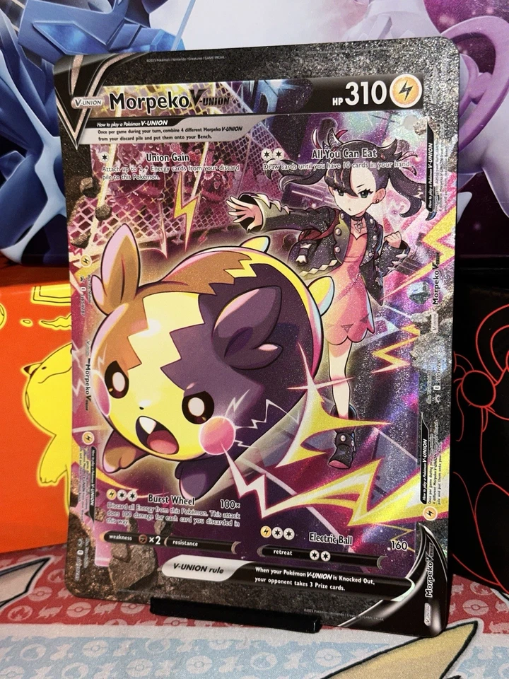 Morpeko V Union Swsh290- Full Set Jumbo Plus 4 Regular Cards - NM - Image 1 of 2