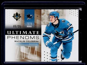 2024-25 Macklin Celebrini Ultimate Gold  Phenoms /25 Rookie #UP-MC RC Upper Deck - Picture 1 of 3