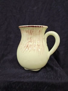 Italienischer Krug Vintage. 6,75 Zoll schöne grün glasierte Terrakotta.  - Bild 1 von 11