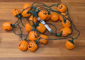 Zucca Halloween Stringa 20 Luci Soffiaggio Stampo Jack-O-Lantern 13' - Foto 1 di 3