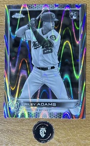 Riley Adams 2022 Topps Chrome Sonic Black & White RayWave Refractor Rookie #103 - Picture 1 of 3