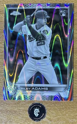 Riley Adams 2022 Topps Chrome Sonic Black & White RayWave Refractor Rookie #103 - Image 1 of 3
