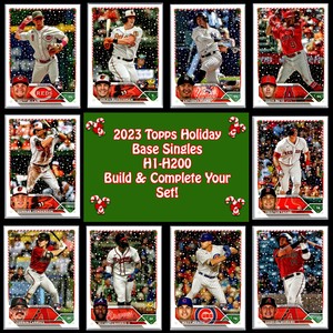 2023 Topps Holiday Base Singles H1-H200 Choose Cards Build Complete Your Set