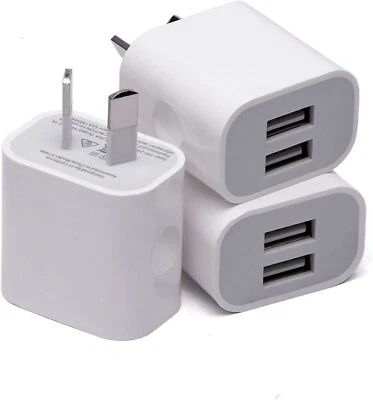 Universal Travel 5V 3A Dual USB AC Fast Wall Charger Power Adapter AU Plug Phone - image 1 of 4
